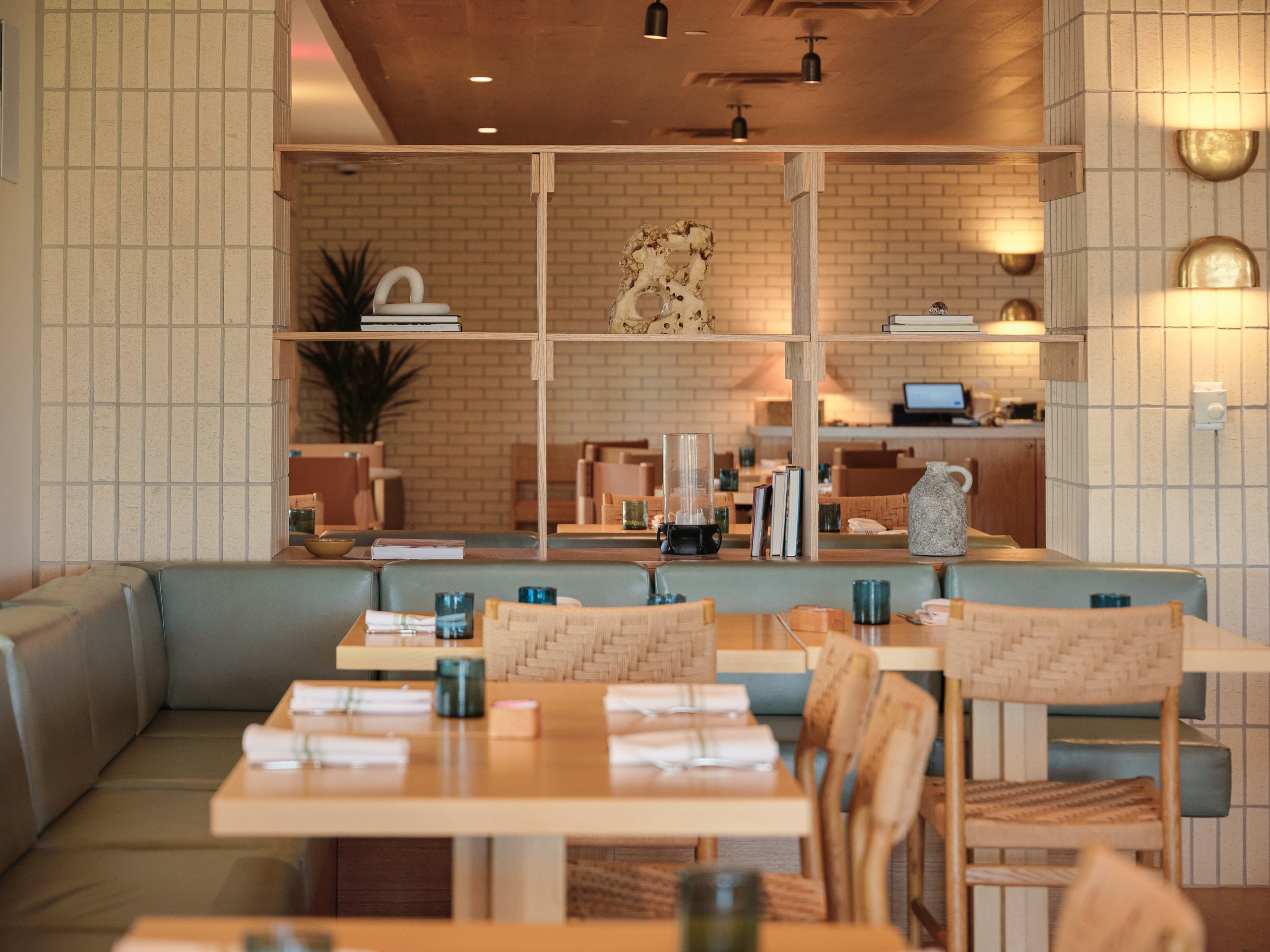 Coastal Farmer dining room interior at Dune House